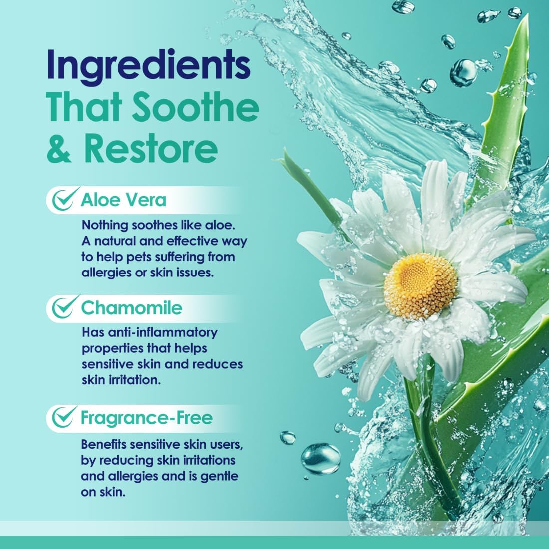 2-in-1 Shampoo & Conditioner, Soothing Aloe Vera & Chamomile - 16oz - NuLife Natural Pet Health