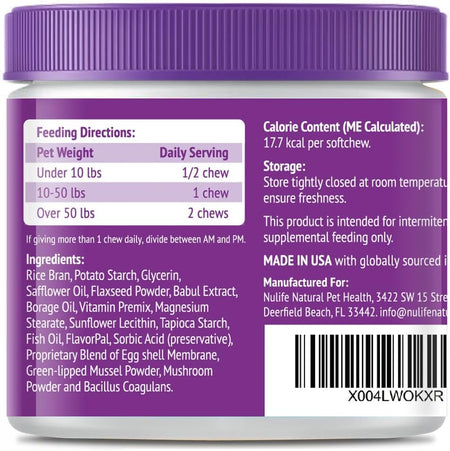 22-in-1 Dog Multivitamin Supplement - Beef Flavour - 60 Chews - NuLife Natural Pet Health