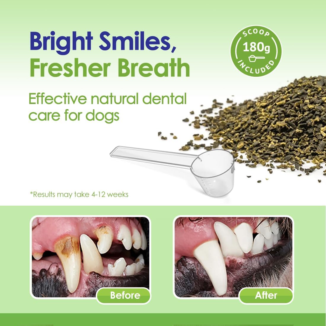 Dog Teeth Cleaning Powder, USDA Organic Sea Kelp - 12oz - NuLife Natural Pet Health