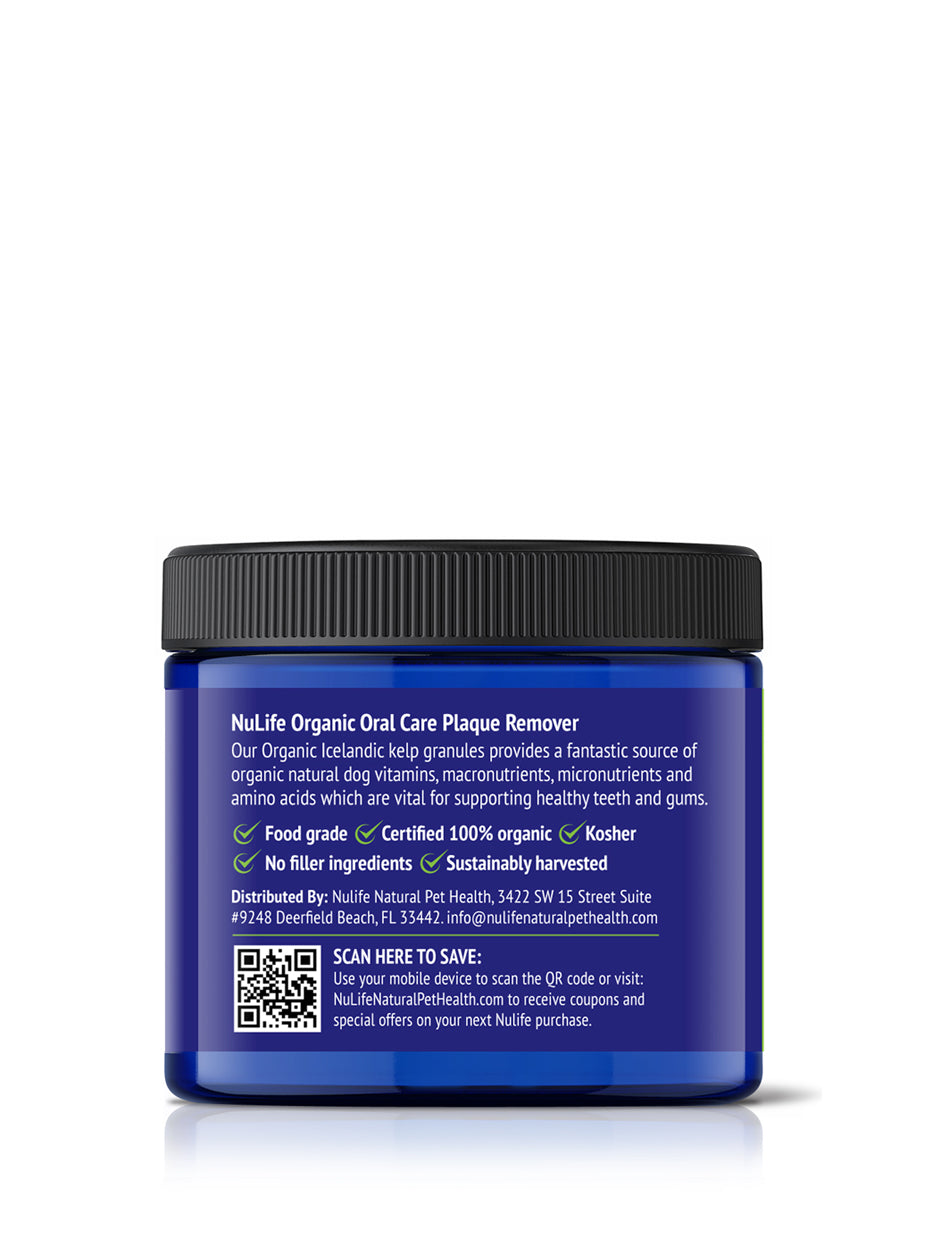 Dog Teeth Cleaning Powder, USDA Organic Sea Kelp - 12oz - NuLife Natural Pet Health