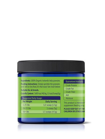 Dog Teeth Cleaning Powder, USDA Organic Sea Kelp - 12oz - NuLife Natural Pet Health