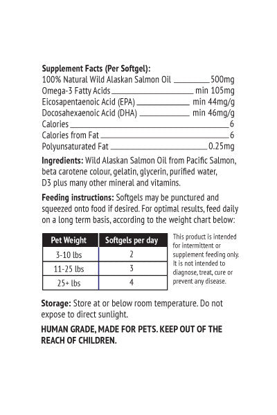 omega 3 fish oil for dogs 120 capsules